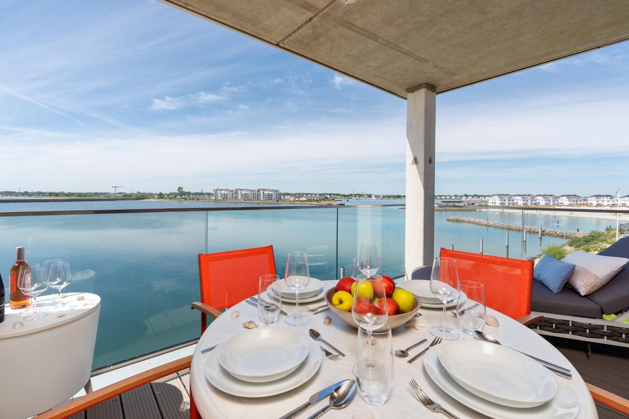 Brise- Direkt Am Wasser, Hafenblick, Fahrstuhl, Sauna, Ueberdachter Balkon Ольпениц Экстерьер фото