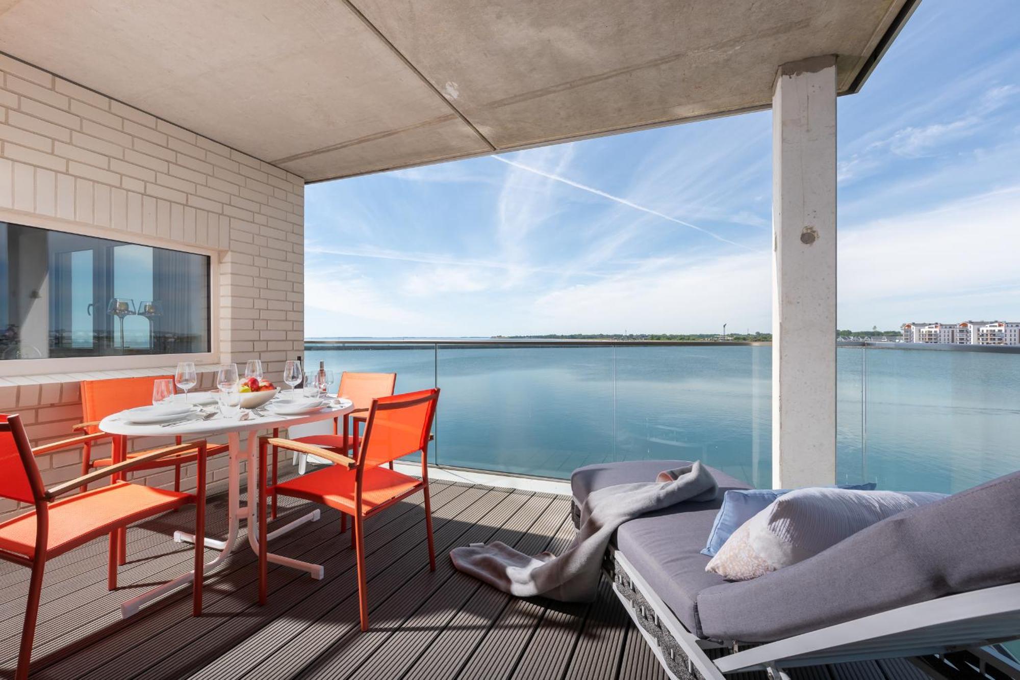 Brise- Direkt Am Wasser, Hafenblick, Fahrstuhl, Sauna, Ueberdachter Balkon Ольпениц Экстерьер фото