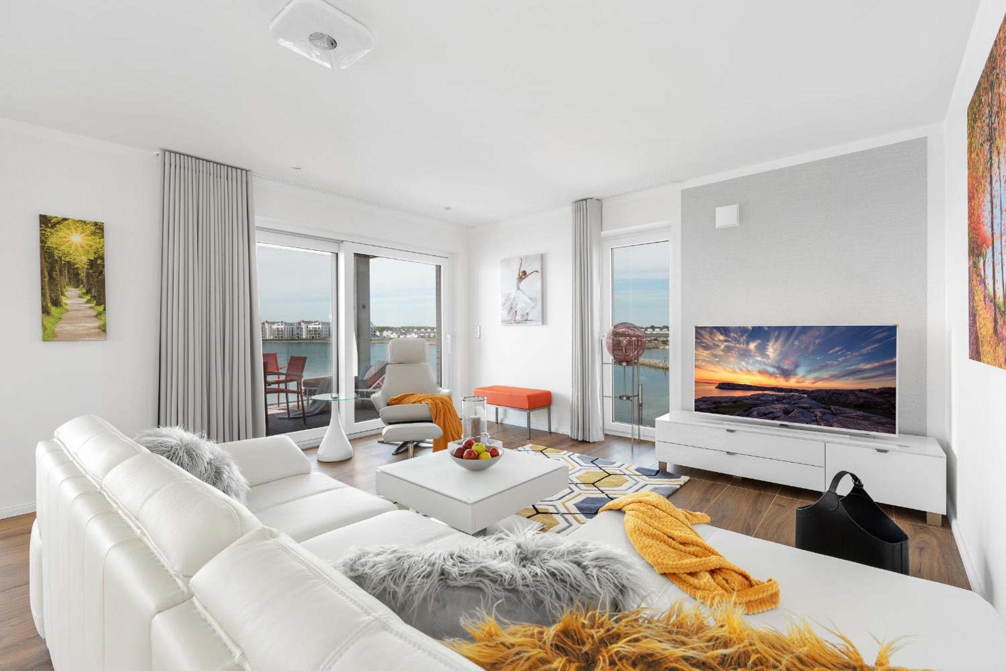 Brise- Direkt Am Wasser, Hafenblick, Fahrstuhl, Sauna, Ueberdachter Balkon Ольпениц Экстерьер фото
